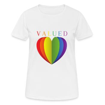 Valued Of Heart - Women's Breathable T-Shirt - white - Front - AI Model Female 172 dark (172cm)