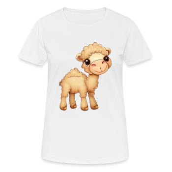 Dromadaire moelleux mignon - T-shirt respirant Femme - blanc - Devant - AI Model Female 172 dark (172cm)