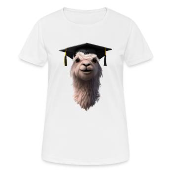 Diplôme d’études supérieures en alpaga - T-shirt respirant Femme - blanc - Devant - AI Model Female 172 dark (172cm)