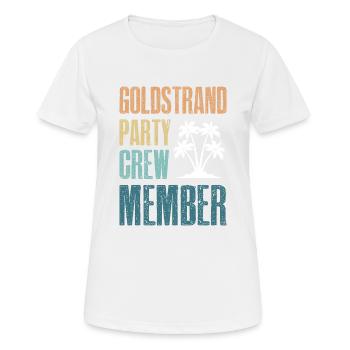 Équipe de fête Golden Sands - T-shirt respirant Femme - blanc - Devant - AI Model Female 172 dark (172cm)