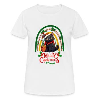 Noël Bombay Cat - T-shirt respirant Femme - blanc - Devant - AI Model Female 172 dark (172cm)