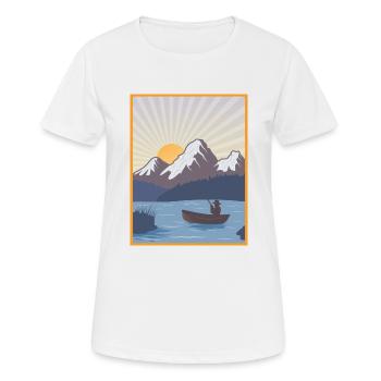 Wassersport - Frauen T-Shirt atmungsaktiv - Weiß - Vorne - AI Model Female 172 dark (172cm)