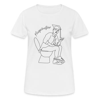 Klugscheisser 5 - T-shirt respirant Femme - blanc - Devant - AI Model Female 172 dark (172cm)