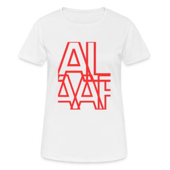 Alaaf Stlye - Frauen T-Shirt atmungsaktiv - Weiß - Vorne - AI Model Female 172 dark (172cm)