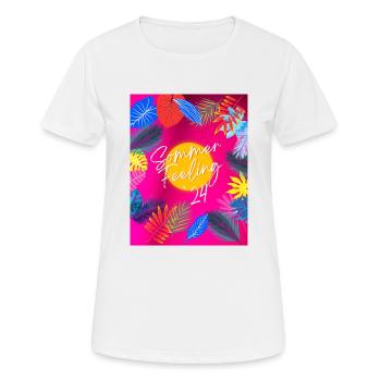 Sommer feeling 24 - Frauen T-Shirt atmungsaktiv - Weiß - Vorne - AI Model Female 172 dark (172cm)