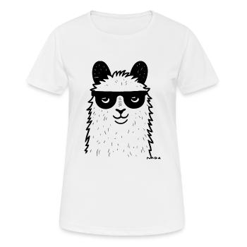 Cool cute cute llama with sunglasses - Women's Breathable T-Shirt - white - Front - AI Model Female 172 dark (172cm)