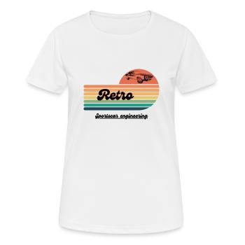Retro CarT-shrit. Sunset. Oldchool. Tuning/ car - Frauen T-Shirt atmungsaktiv - Weiß - Vorne - AI Model Female 172 dark (172cm)