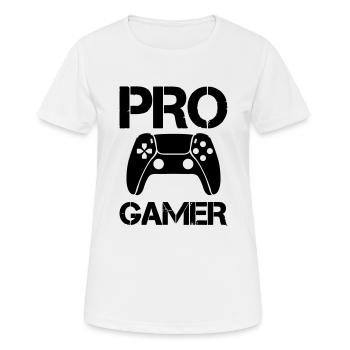 pro gamer - Frauen T-Shirt atmungsaktiv - Weiß - Vorne - AI Model Female 172 dark (172cm)