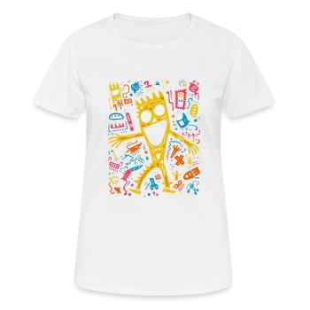 Moons melodischer Heuler - Frauen T-Shirt atmungsaktiv - Weiß - Vorne - AI Model Female 172 dark (172cm)