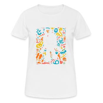 Défilé de groove fantomatique - T-shirt respirant Femme - blanc - Devant - AI Model Female 172 dark (172cm)