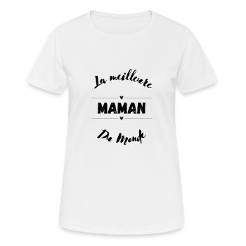 La meilleure maman du monde - T-shirt respirant Femme - blanc - Devant - AI Model Female 172 dark (172cm)