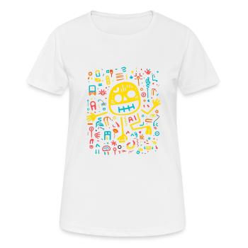 La foulée colorée de maman - T-shirt respirant Femme - blanc - Devant - AI Model Female 172 dark (172cm)