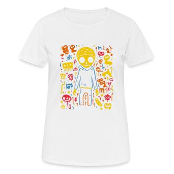 La foulée colorée de maman - T-shirt respirant Femme - blanc - Devant - AI Model Female 172 dark (172cm)
