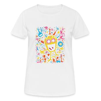 Zombie Zest: Tanz der Untoten - Frauen T-Shirt atmungsaktiv - Weiß - Vorne - AI Model Female 172 dark (172cm)