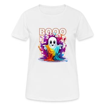 Chibi Float & Booo! Tee-shirt Wisp lunatique ! - T-shirt respirant Femme - blanc - Devant - AI Model Female 172 dark (172cm)