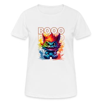 Chibi Roar & Booo! T-shirt lunatique Wolfman ! - T-shirt respirant Femme - blanc - Devant - AI Model Female 172 dark (172cm)