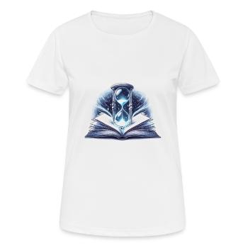 Lernen ist nur eine Frage der Zeit. - Frauen T-Shirt atmungsaktiv - Weiß - Vorne - AI Model Female 172 dark (172cm)