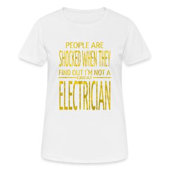 Cool Light Bulb Vêtements d’électricien - T-shirt respirant Femme - blanc - Devant - AI Model Female 172 dark (172cm)