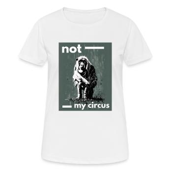 Ce n’est pas mon cirque - T-shirt respirant Femme - blanc - Devant - AI Model Female 172 dark (172cm)