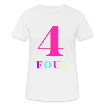 Four-4e anniversaire - T-shirt respirant Femme - blanc - Devant - AI Model Female 172 dark (172cm)