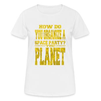 colors telescope quote astrology jokes spaceship - Frauen T-Shirt atmungsaktiv - Weiß - Vorne - AI Model Female 172 dark (172cm)