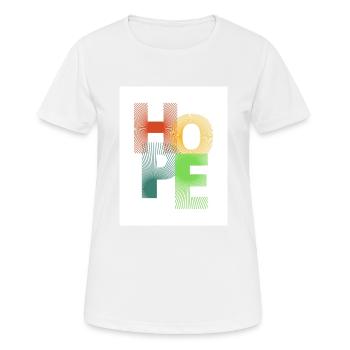 Espoir - T-shirt respirant Femme - blanc - Devant - AI Model Female 172 dark (172cm)