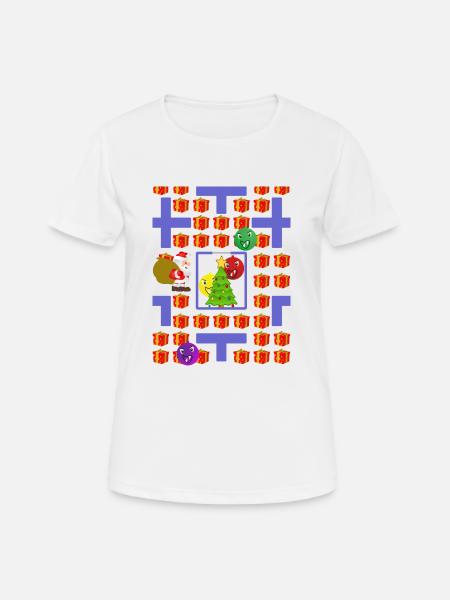 X-mas-Weihnachten-Gute alte Zeit-Vers.4 - Frauen T-Shirt atmungsaktiv - Weiß