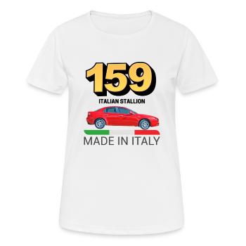 159 Étalon italien - T-shirt respirant Femme - blanc - Devant - AI Model Female 172 dark (172cm)