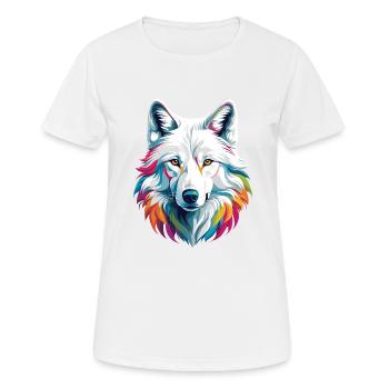 Loup blanc - T-shirt respirant Femme - blanc - Devant - AI Model Female 172 dark (172cm)