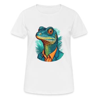 Monitor Lizard - Women's Breathable T-Shirt - white - Front - AI Model Female 172 dark (172cm)