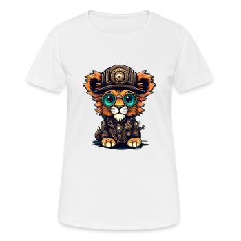 Lion Cub - Women's Breathable T-Shirt - white - Front - AI Model Female 172 dark (172cm)