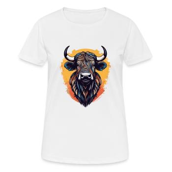 Cape Buffalo - Women's Breathable T-Shirt - white - Front - AI Model Female 172 dark (172cm)
