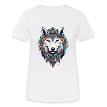 Loup arctique - T-shirt respirant Femme - blanc - Devant - AI Model Female 172 dark (172cm)