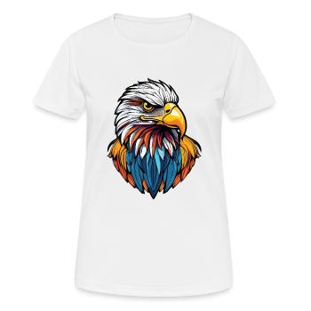 Adlerkopf - Frauen T-Shirt atmungsaktiv - Weiß - Vorne - AI Model Female 172 dark (172cm)