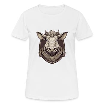 Boar Armor - Women's Breathable T-Shirt - white - Front - AI Model Female 172 dark (172cm)