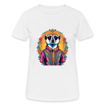 Erdmännchen - Frauen T-Shirt atmungsaktiv - Weiß - Vorne - AI Model Female 172 dark (172cm)