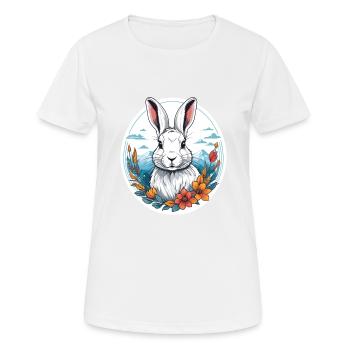 Lièvre arctique - T-shirt respirant Femme - blanc - Devant - AI Model Female 172 dark (172cm)