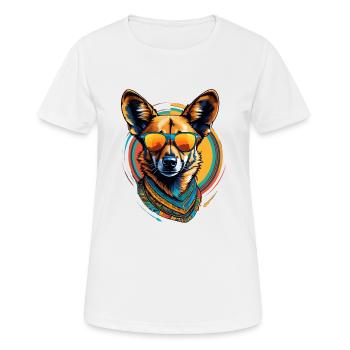 African Wild Dog - Women's Breathable T-Shirt - white - Front - AI Model Female 172 dark (172cm)