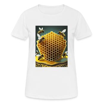 Je suis un apiculteur cool fier design de logo - T-shirt respirant Femme - blanc - Devant - AI Model Female 172 dark (172cm)