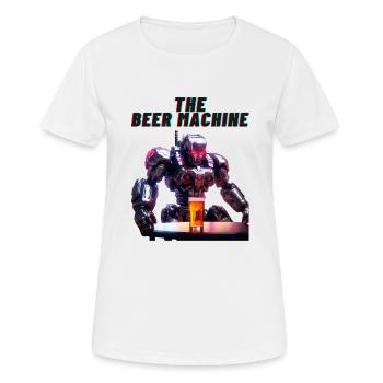 The Beer Machine - Frauen T-Shirt atmungsaktiv - Weiß - Vorne - AI Model Female 172 dark (172cm)