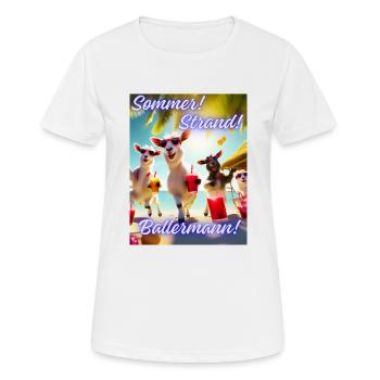 Sommer, Strand, Sangria - Frauen T-Shirt atmungsaktiv - Weiß - Vorne - AI Model Female 172 dark (172cm)