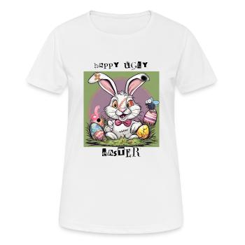 Joyeuses Pâques moches - T-shirt respirant Femme - blanc - Devant - AI Model Female 172 dark (172cm)