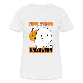 Halloween shirt cute spook - Women's Breathable T-Shirt - white - Front - AI Model Female 172 dark (172cm)