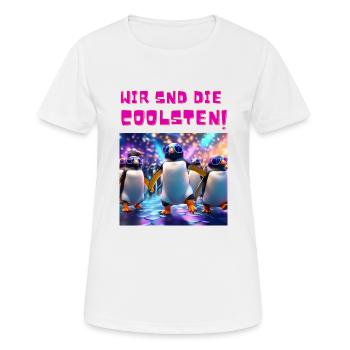 Die Coolsten! - Frauen T-Shirt atmungsaktiv - Weiß - Vorne - AI Model Female 172 dark (172cm)