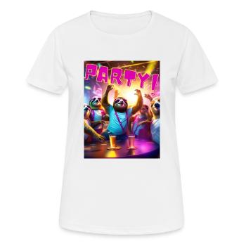 Party - Frauen T-Shirt atmungsaktiv - Weiß - Vorne - AI Model Female 172 dark (172cm)