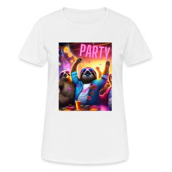 Party - Frauen T-Shirt atmungsaktiv - Weiß - Vorne - AI Model Female 172 dark (172cm)