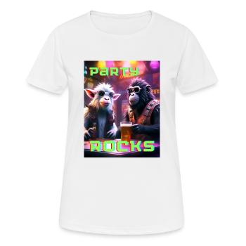 Party Rocks - Frauen T-Shirt atmungsaktiv - Weiß - Vorne - AI Model Female 172 dark (172cm)