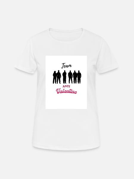 Team Anti Valentin - Frauen T-Shirt atmungsaktiv - Weiß