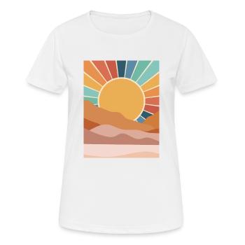 Desert Sunset - Women's Breathable T-Shirt - white - Front - AI Model Female 172 dark (172cm)