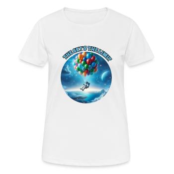 Der Himmel ist die Grenze - Frauen T-Shirt atmungsaktiv - Weiß - Vorne - AI Model Female 172 dark (172cm)